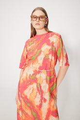 PRINTED MIDI DRESS